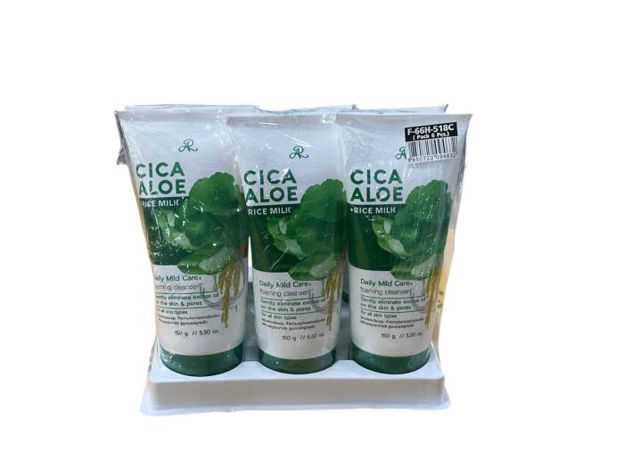 AR CICA ALOE+RICE MILK Daily Mild Care foaming cleanser แพ็ค 6 ชิ้น