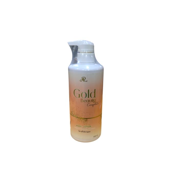 AR GOLD BEAUTY COMPELETE BODY LOTION WHITENING &FIRMING FOR ALL SKIN TYPES 500 ml F-65C-593  สีขาว+ส้ม จำนวน 1 ขวด
